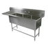 John Boos 3PB1824-1D18L 3-Compartment Pro-Bowl Sink