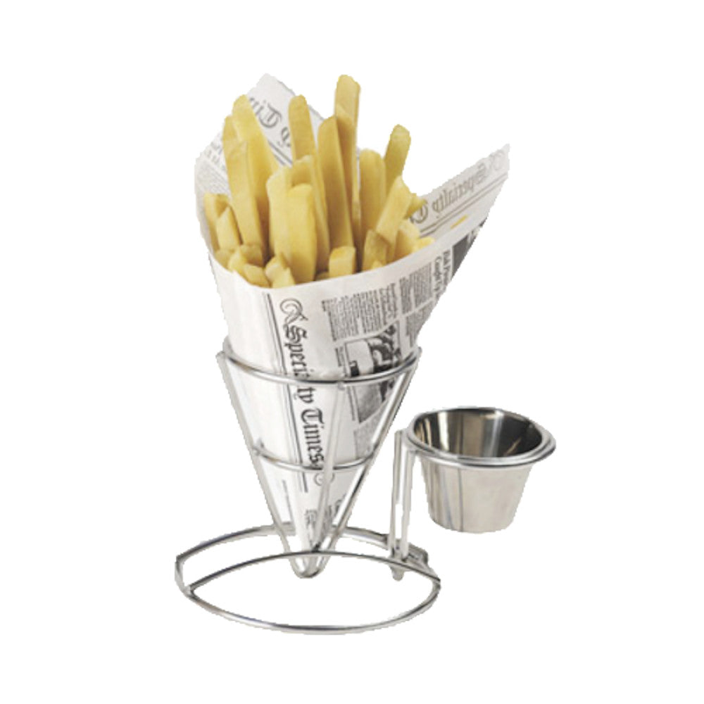 G.E.T. Enterprises 4-880164 Fry Cone Basket with Condiment Cup Holder