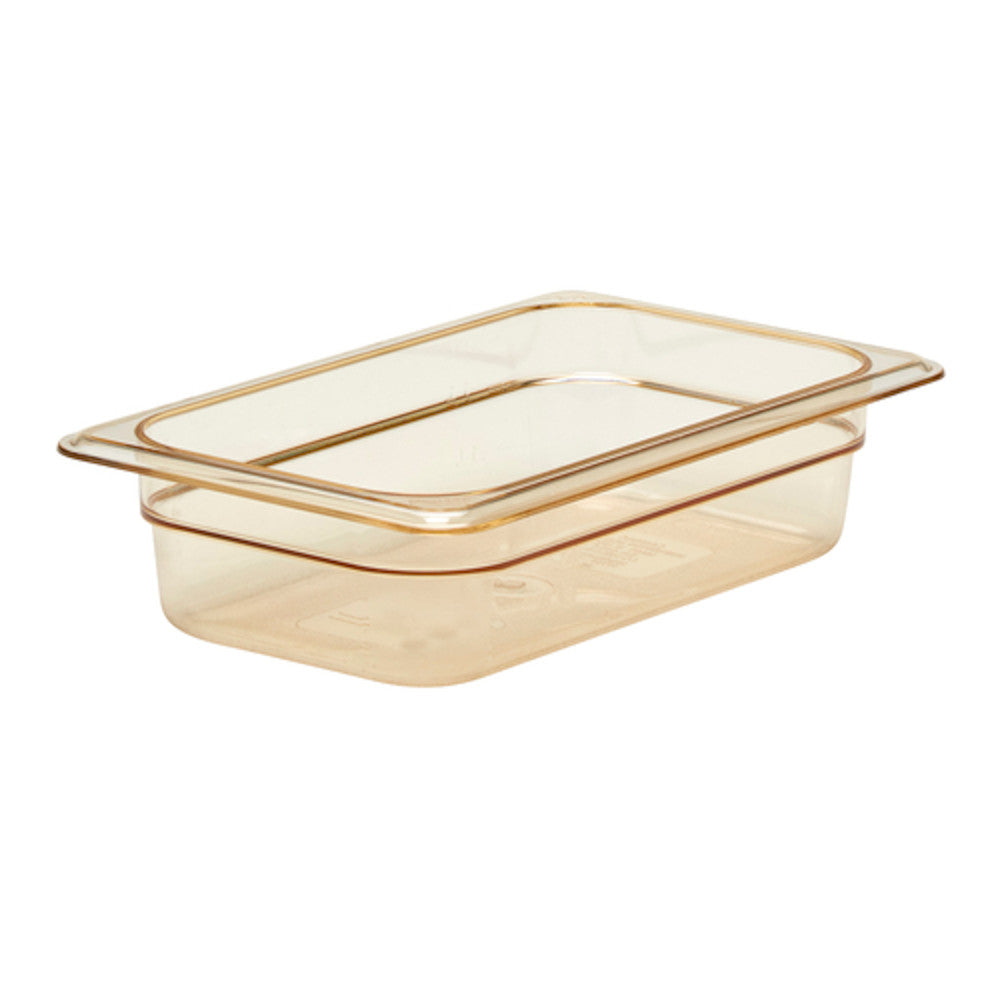 Cambro 42HP150 H-Pan 2.5" Deep Amber High Heat Hot Food Pan 1/4 Size (6 per case)