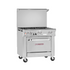 Southbend 4363C-2CL 36" Ultimate Restaurant Range with Two Star Burners, 24" Griddle, and Cabinet Base - 130,000 BTU