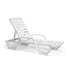 Grosfillex 44031004 White Bahia Adjustable Outdoor Chaise (6 per case)