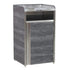 Lakeside 4410 Stainless Steel Refuse Station with Front Access and Red Maple Laminate Finish - 26 1/2" x 23 1/4" x 45 1/2"