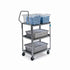 Lakeside 4411 Handler 3-Tier Open Base Medium Duty Utility Cart with 500 lb. Capacity