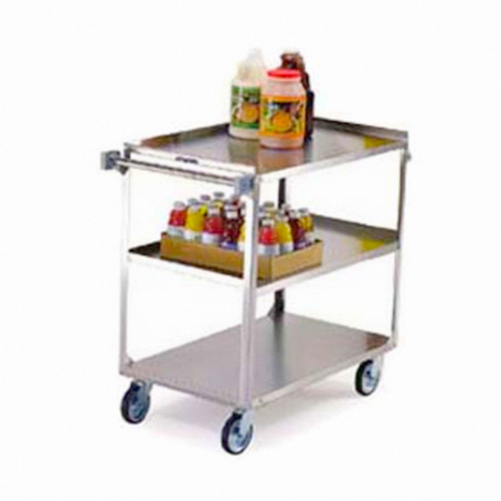 Lakeside 444 3 Tier Open Base Utility Cart with 21" x 35" Shelf Size