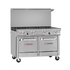 Southbend 4481AC-2CR Four Burner 48" Ultimate Restaurant Range with Charbroiler, Convection Oven and Storage Base - 228,000 BTU