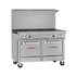 Southbend 4481AC-3TL Two Burner 48" Ultimate Restaurant Range with 36" Griddle, Convection Oven and Storage Base - 162,000 BTU