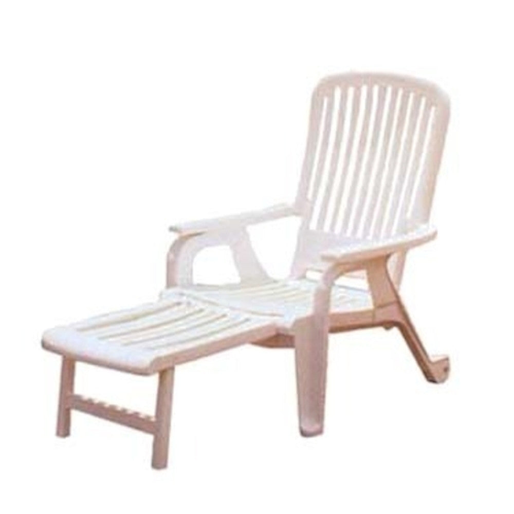 Grosfillex 47658004 Bahia White Deck Armchair (10 per case)