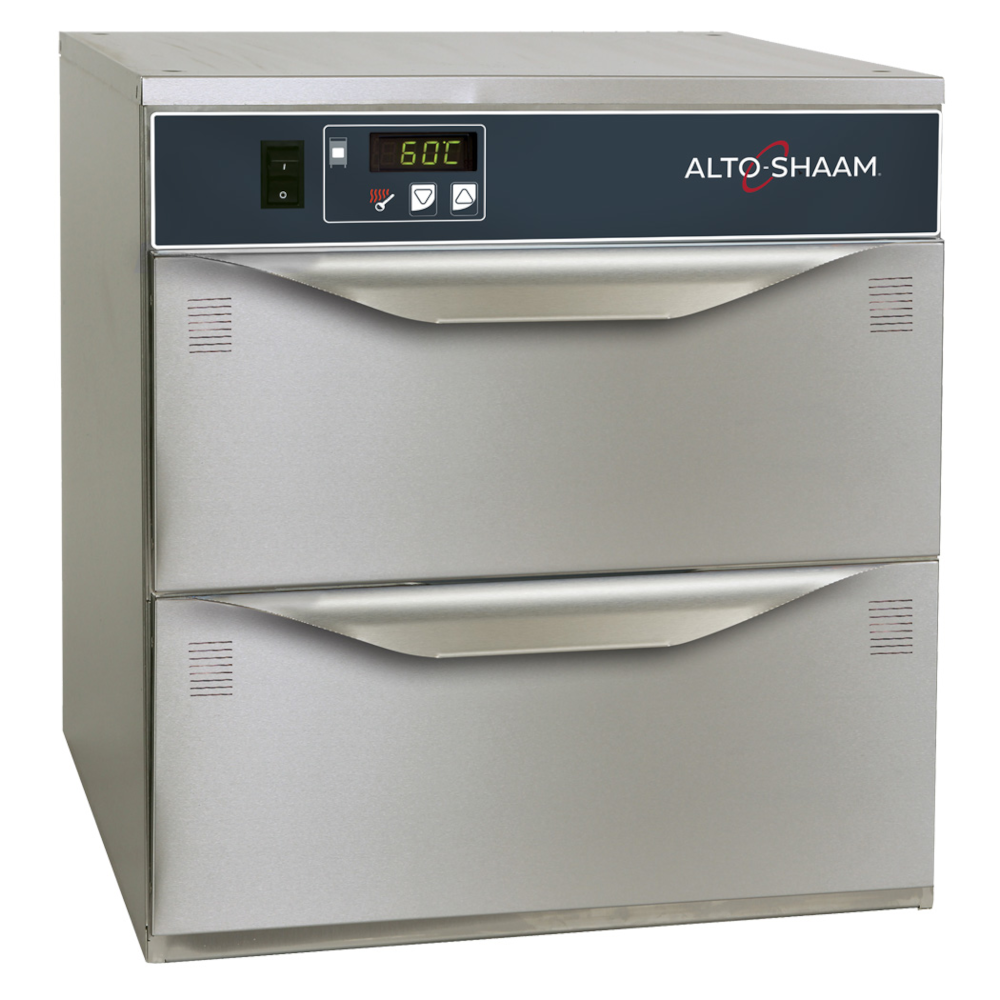 Alto-Shaam 500-2DN Halo Heat Free Standing Two Section Narrow Warming Drawer