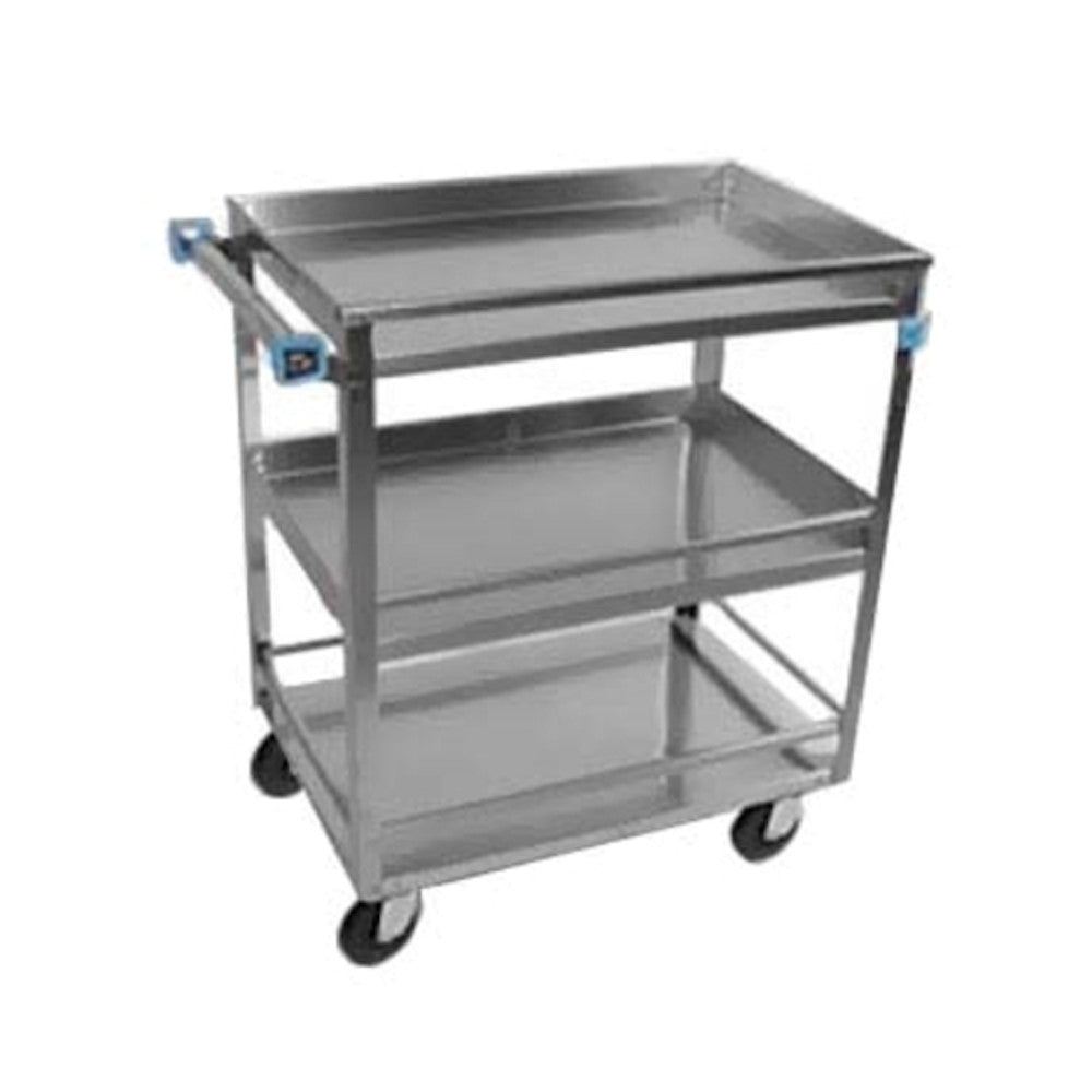 Lakeside 526 3-Tier Open Base Medium Duty Guard Rail Utility Cart