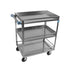 Lakeside 526 3-Tier Open Base Medium Duty Guard Rail Utility Cart