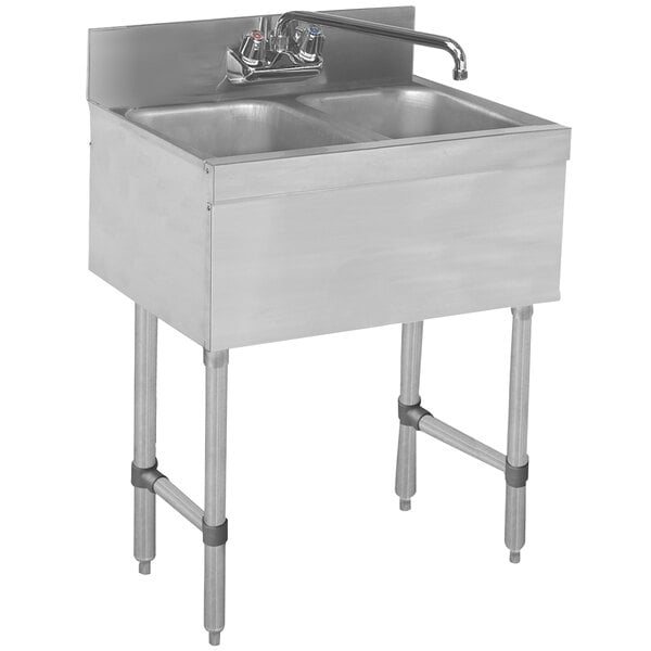 Advance Tabco SLB-22C BAR SINK 2 COMP 24" SINK CNTRD
