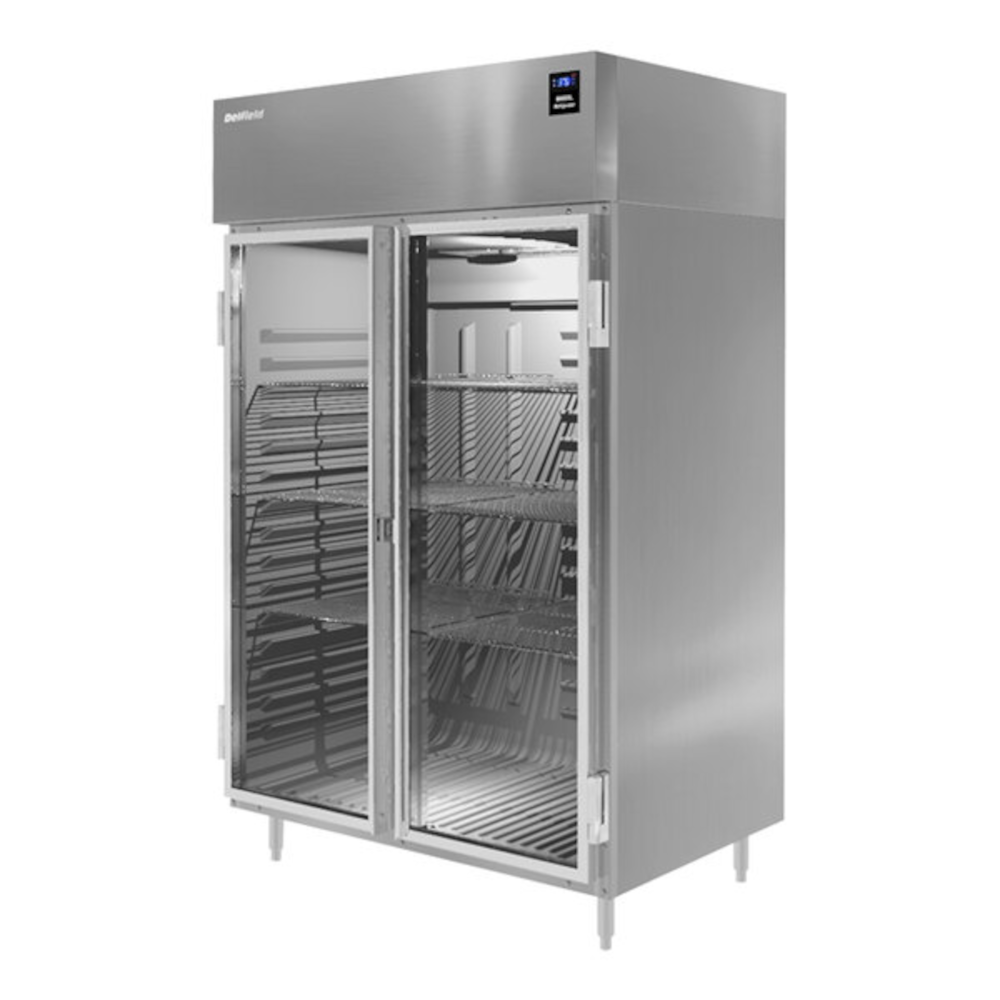 Delfield 6051XL-G Two Section Glass Door Reach-In Refrigerator