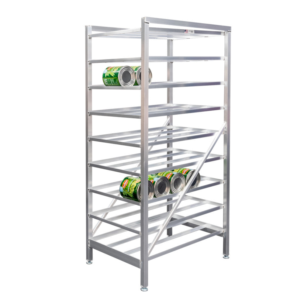 New Age 6259 Stationary 25"W x 71"H x 35.25"D Can Storage Rack