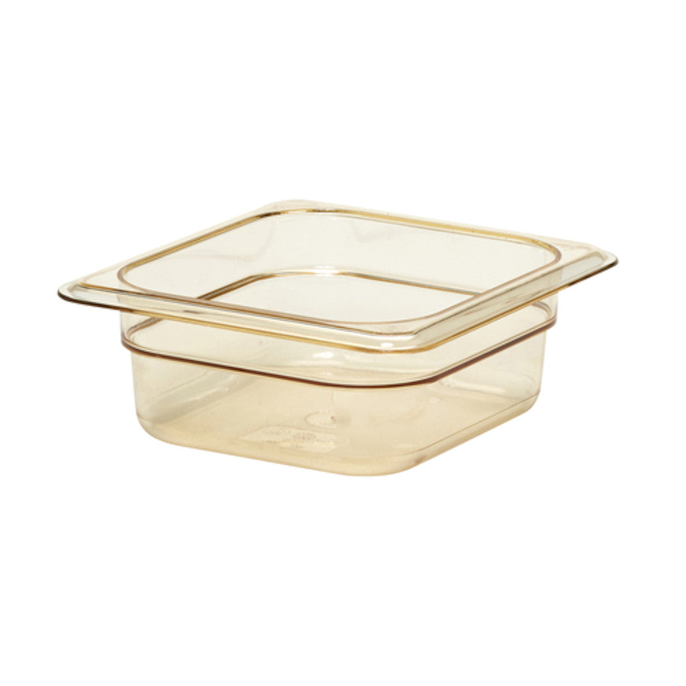 Cambro 62HP150 H-Pan 2.5" Deep Amber High Heat Hot Food Pan 1/6 Size (6 per case)