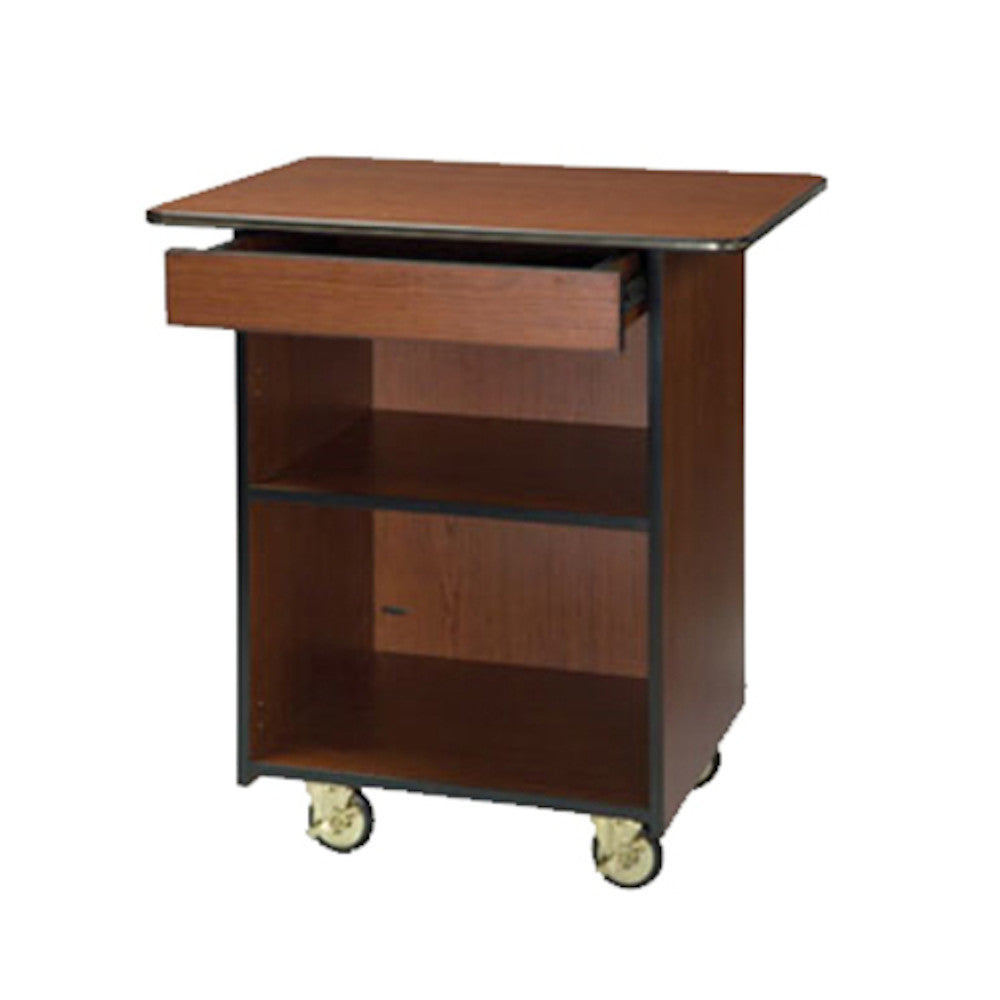 Lakeside 66107 Enclosed Compact Service Cart with 1 Center Drawer