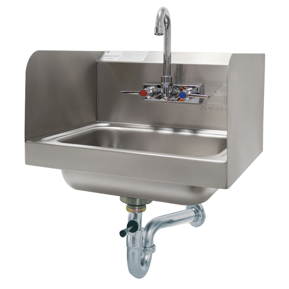 Advance Tabco 7-PS-40 Wall Mount Hand Sink 14" W x 10" x 5" w/ Lever Operated Drain