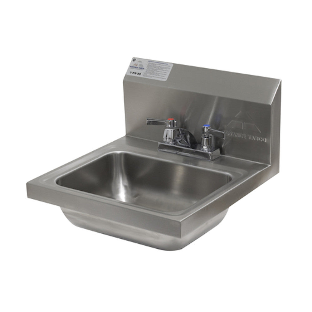 Advance Tabco 7-PS-20 Wall Mounted Hand Sink 14" W x 10" Front-to-Back x 5" Deep Bowl