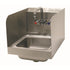 Advance Tabco 7-PS-56 Wall Mount Hand Sink 9” x 9” x 5”w/ Side Splashes