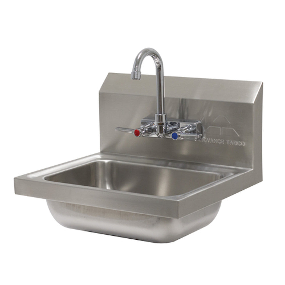 Advance Tabco 7-PS-60 Wall Mounted Hand Sink 14" W x 10" Front-to-Back x 5" Deep Bowl