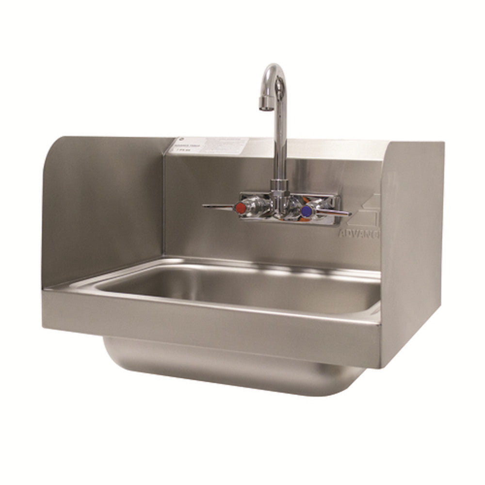 Advance Tabco 7-PS-66 Wall Mount Hand Sink 14" W x 10" x 5" w/ High Side Splashes