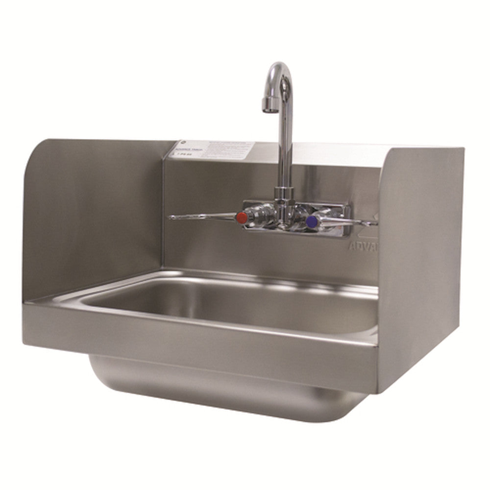 Advance Tabco 7-PS-66W Wall Mount Hand Sink 14" W x 10" x 5" w/ High Side Splashes