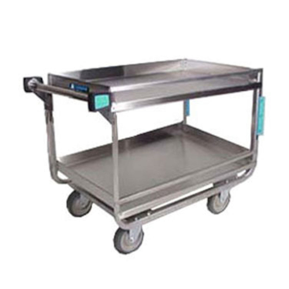 Lakeside 729 Two Tier Open Base Heavy Duty Guard Rail Utility Cart