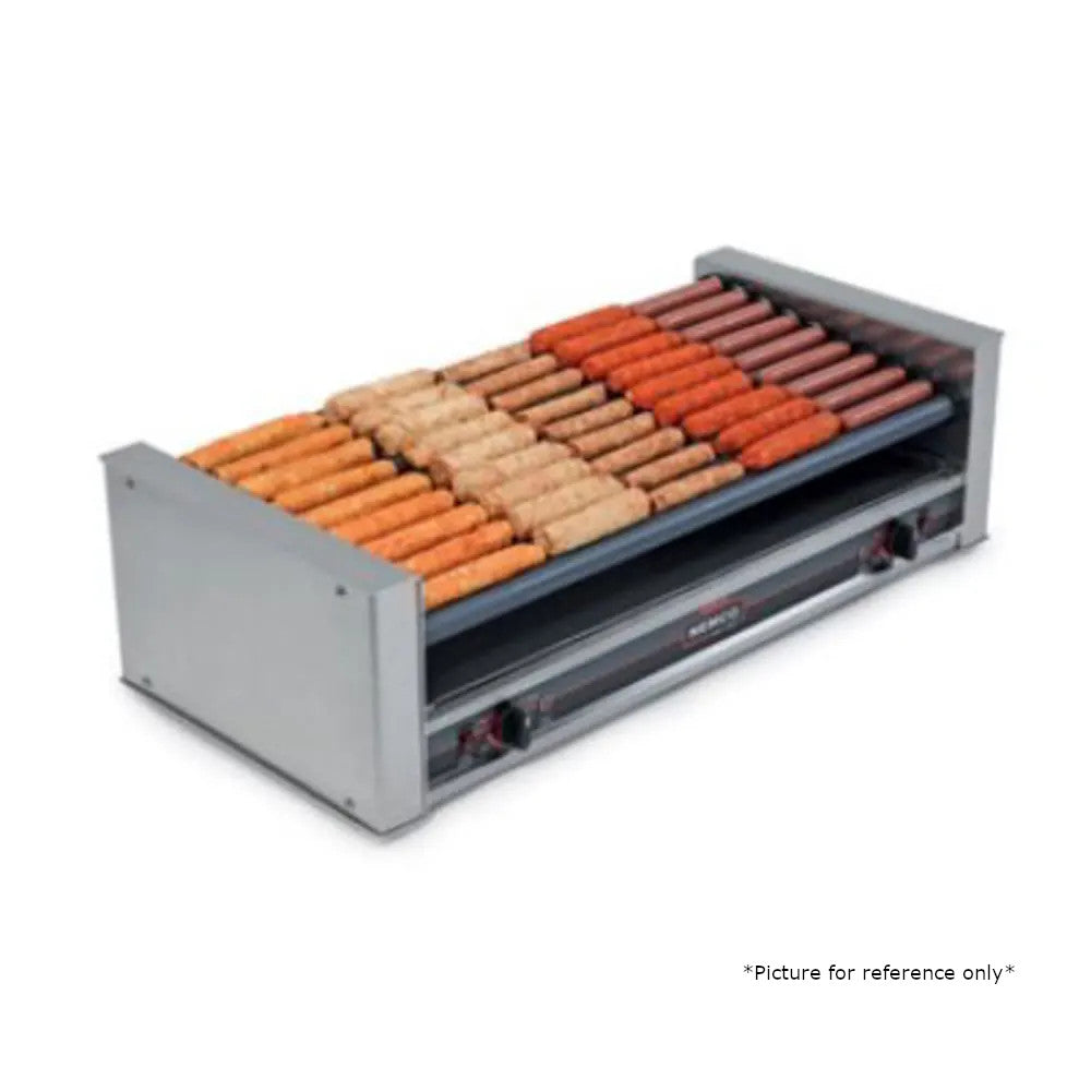 Nemco 8027SX-SLT Roll-A-Grill Hot Dog Grill with 10 Gripslt Coated Rollers