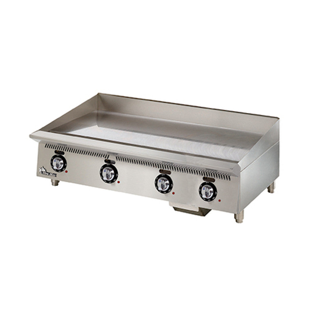 Star 748TCHSA 48" Countertop Electric Griddle with Chrome Plate and Snap-Action Thermostatic Controls