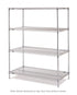 Metro EZ2448BR-4 Super Erecta Convenience Pak Shelving Unit 48"W Super Erecta Brite Finish and Four Tiers