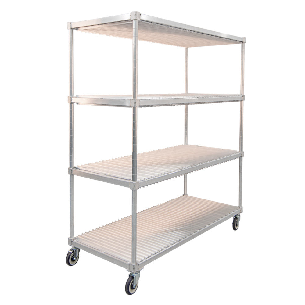 New Age 95333 Mobile 28" Tray-Drying Rack - 1.4" Angle Spacing