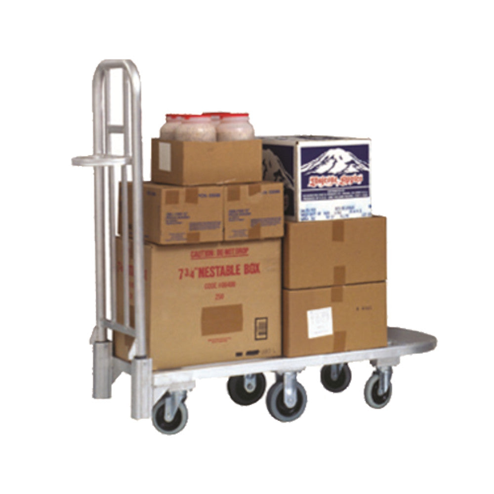 New Age 95370 Portable 50.38" General Merchandising Cart / Platform Truck with Push Handle