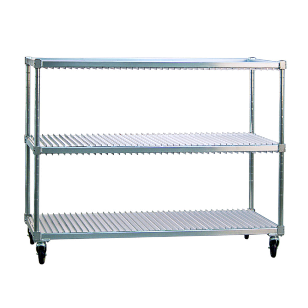 New Age 95413 Mobile 28" Tray-Drying Rack - 1.4" Angle Spacing