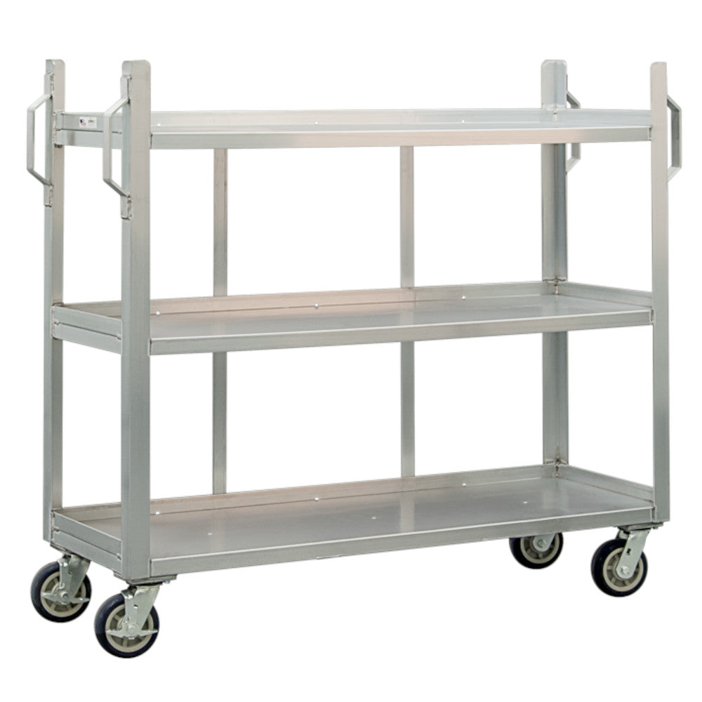 New Age 95667 Produce Cart with Three Shelves - 1800 lb. Capacity