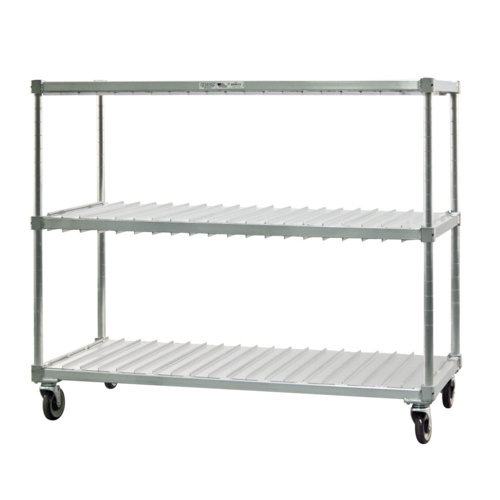 New Age 96090 Mobile 28" Tray-Drying Rack - 2.65" Angle Spacing