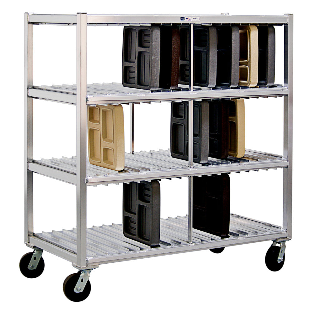 New Age 96704 Mobile 28-1/2" Tray Drying Rack with Three Levels - 2-5/8" Spacing