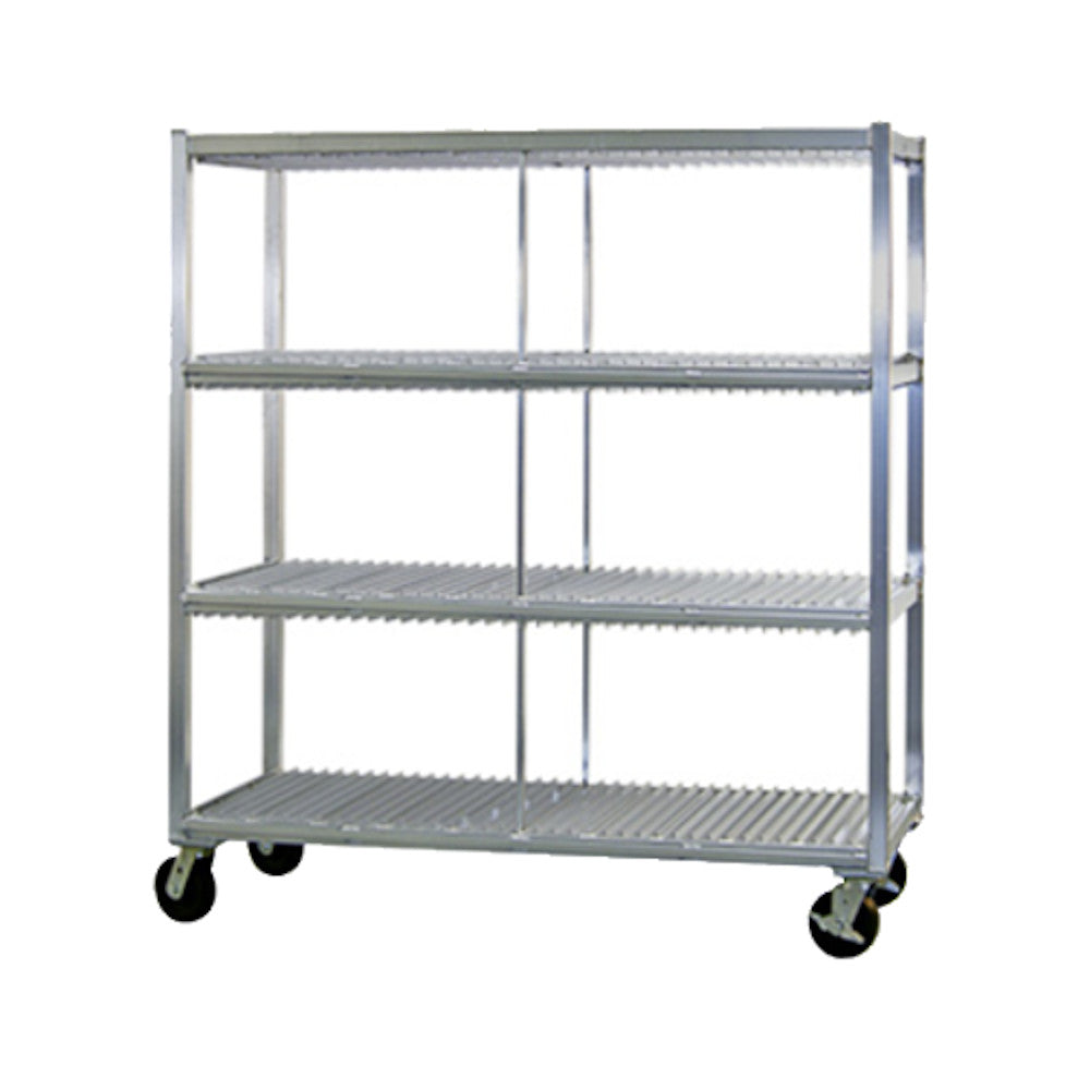 New Age 96708 Mobile 28-1/2" Tray Drying Rack with Four Levels - 1-2/5" Spacing