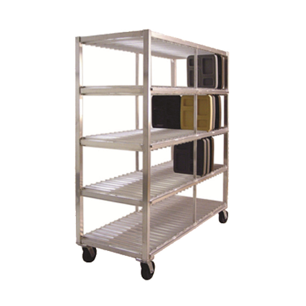 New Age 96709 Mobile 28-1/2" Tray Drying Rack with Four Levels - 1-2/5" Spacing