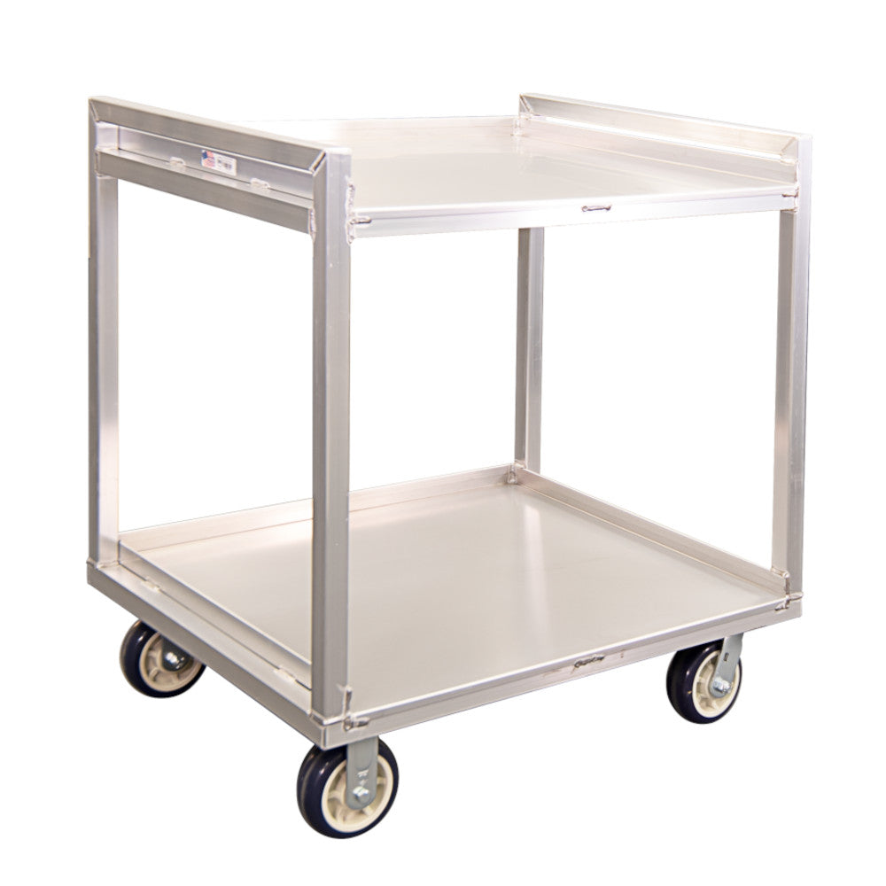 New Age 97179 Two Shelf 29" Correctional Utility Cart - 1500 lb. Capacity