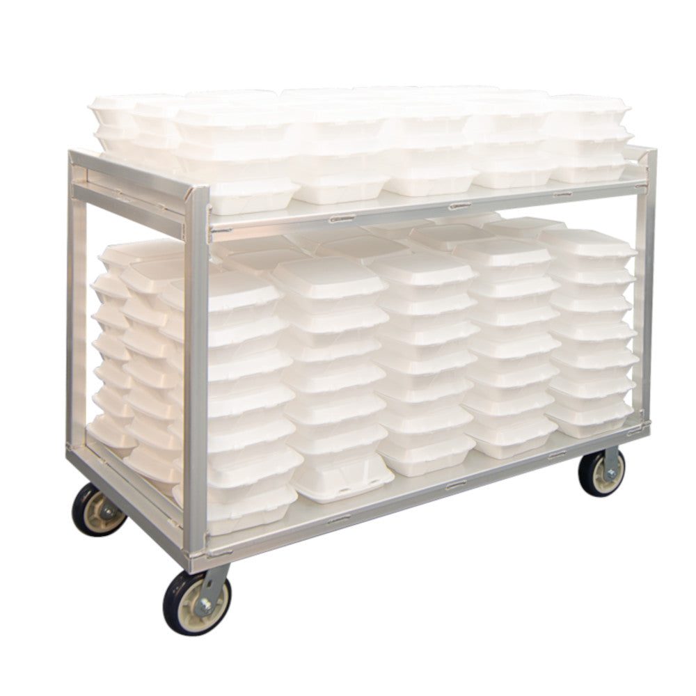 New Age 97180 Two Shelf 29" Correctional Utility Cart 54", Depth - 1500 lb. Cap