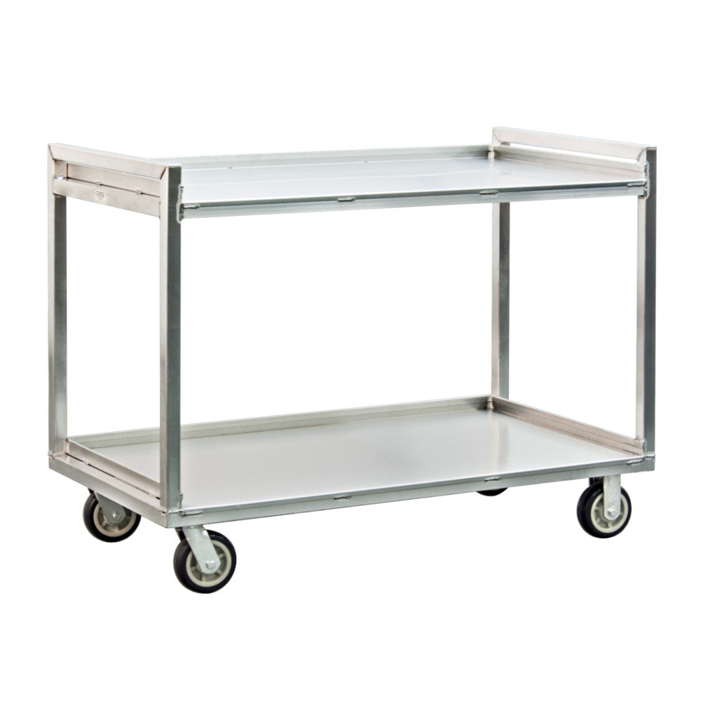 New Age 97180 Two Shelf 29" Correctional Utility Cart 54", Depth - 1500 lb. Cap