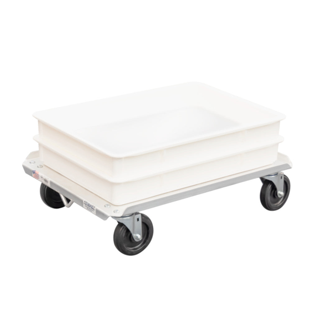 New Age 98040 Aluminum 20-1/2" Pizza Dough Box Dolly - 300 lb. Capacity