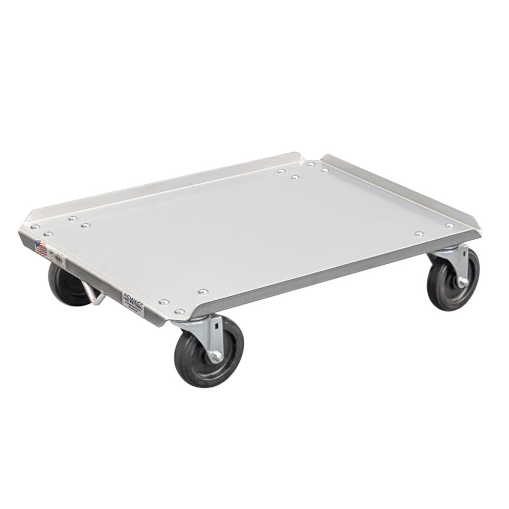 New Age 98040 Aluminum 20-1/2" Pizza Dough Box Dolly - 300 lb. Capacity