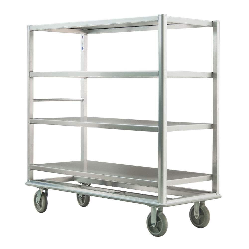 New Age 98182 Queen Mary 65-1/2" Banquet Cart with Four Shelves - 2500 lb. Capacity