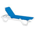 Grosfillex 99404006 Marina Blue Chaise w/ White Frame (14 per case)