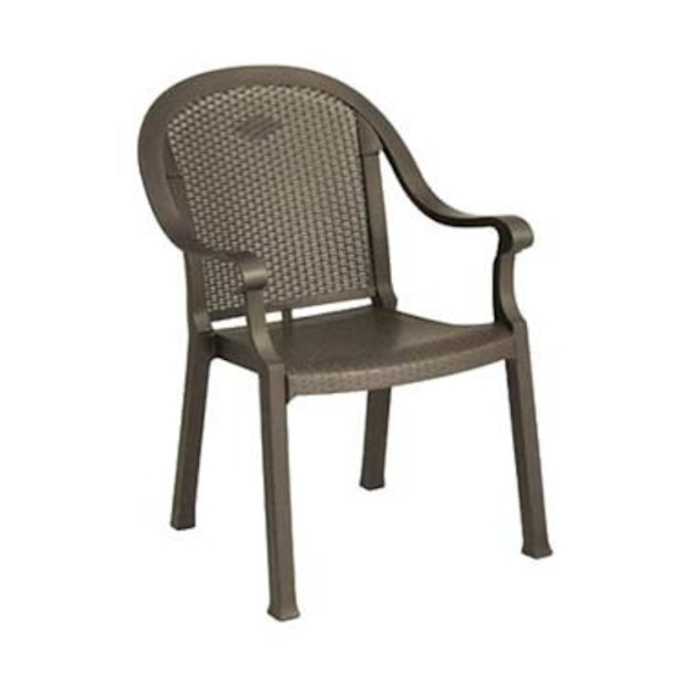 Grosfillex 99720037 Sumatra Bronze Mist Stacking Armchair (4 per case)