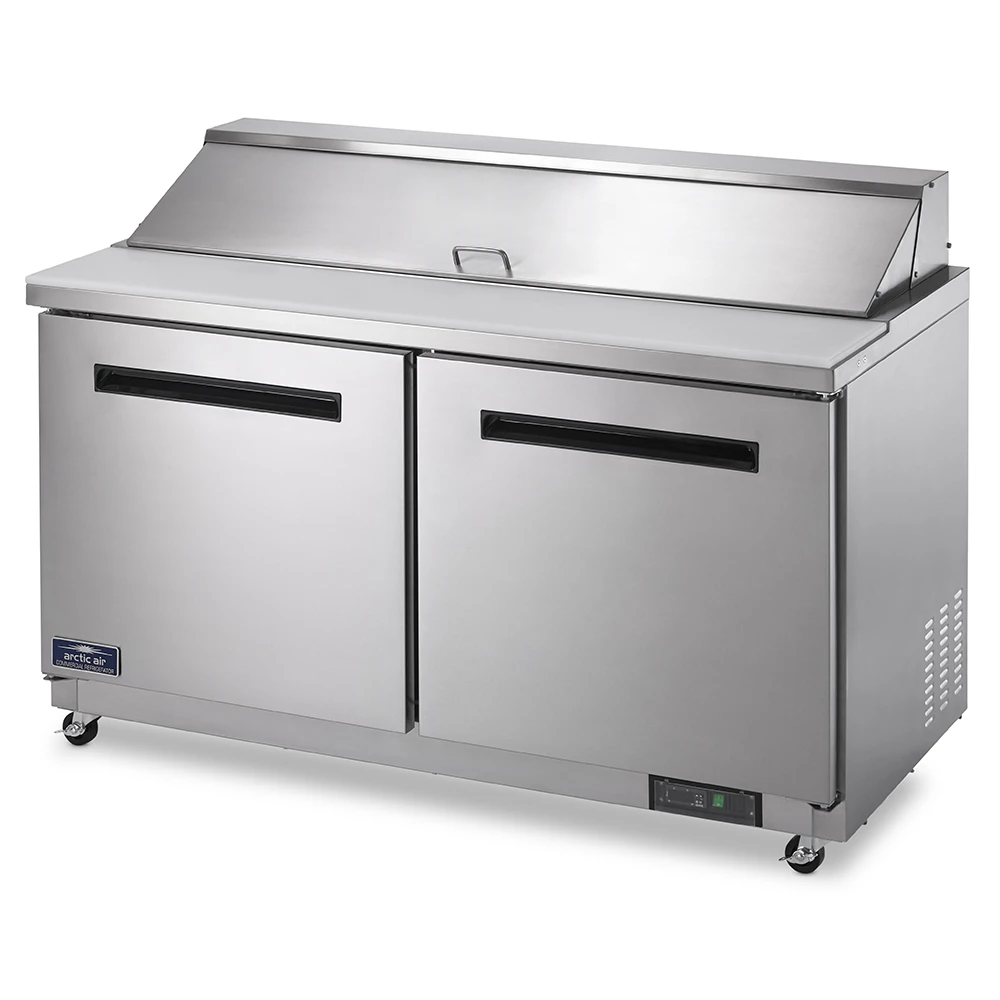 Arctic Air AST60R 16-Pan Refrigerated Sandwich / Salad Prep Table - 15.5 Cu. Ft.