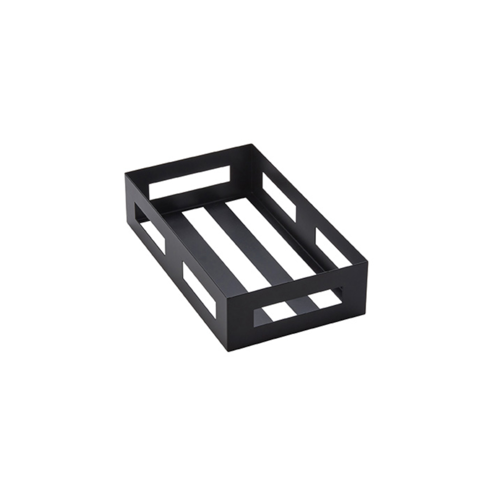 American Metalcraft BTH1 Black Steel Serving & Display Crate (Case of 12)