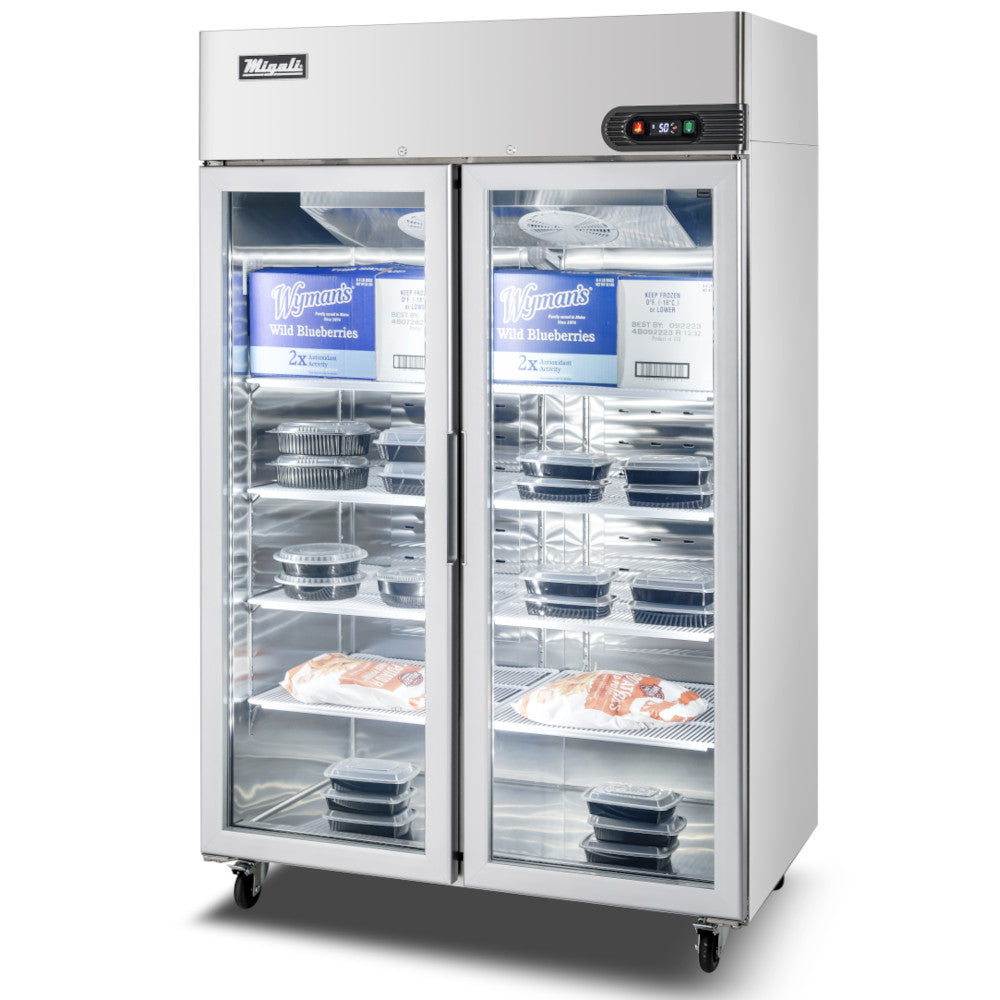 Migali C-2FG-HC 2 Door Glass Reach-In Freezer
