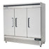 Migali C-3FB-HC 3 Door Reach-In Freezer, Bottom Mount