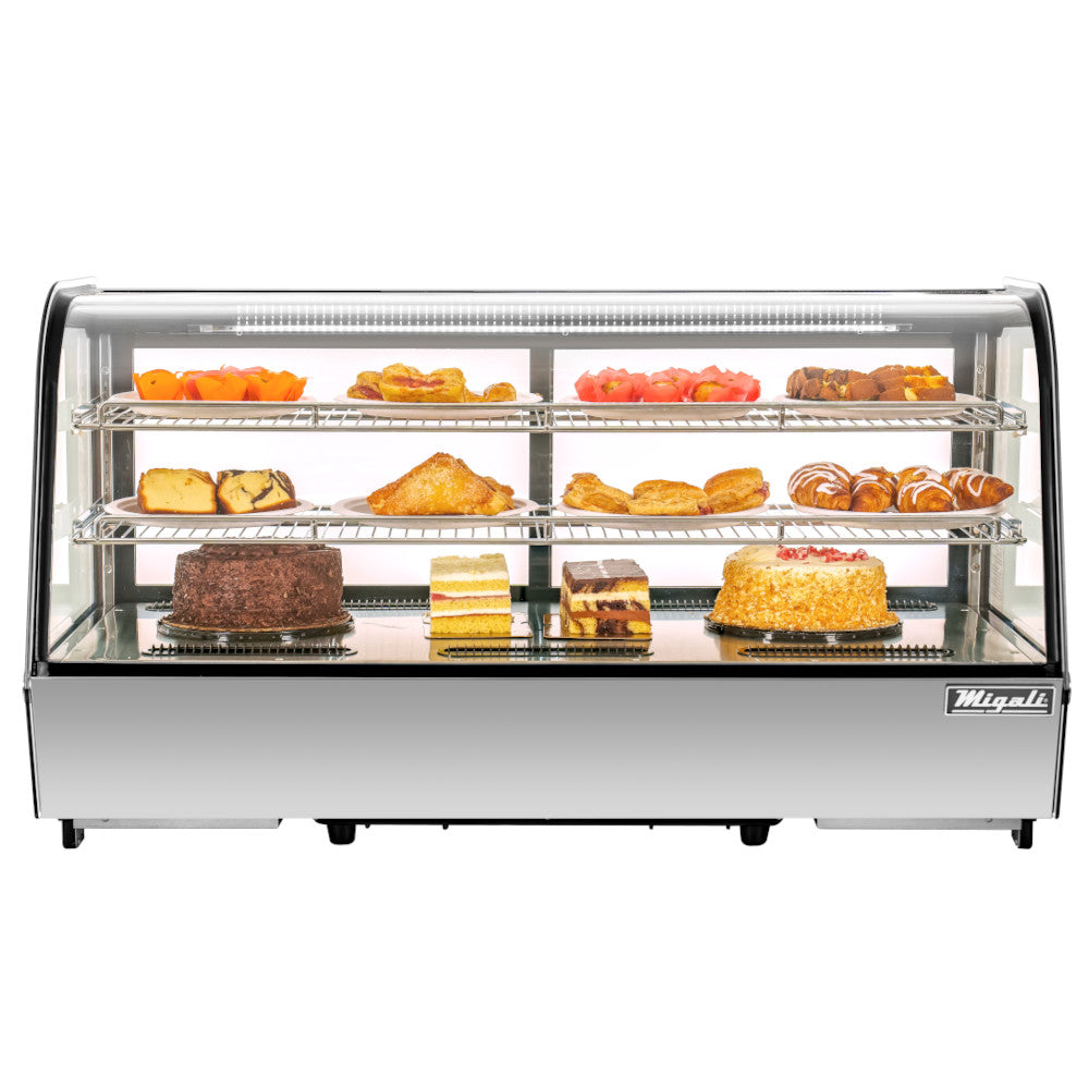 Migali C-70CTC-48 48” Wide Counter-Top Curved Glass Display Case Refrigerator